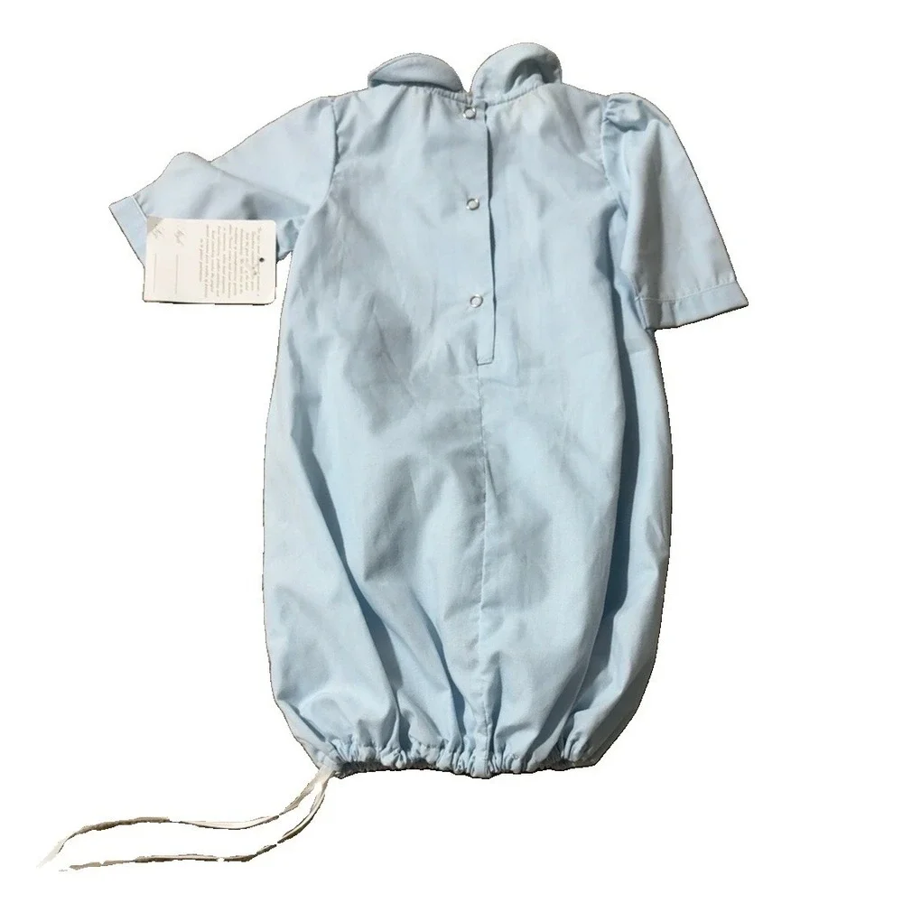 Strasburg Children Baby Blue Christening One Size Romper Heirloom Gown NWT Boy